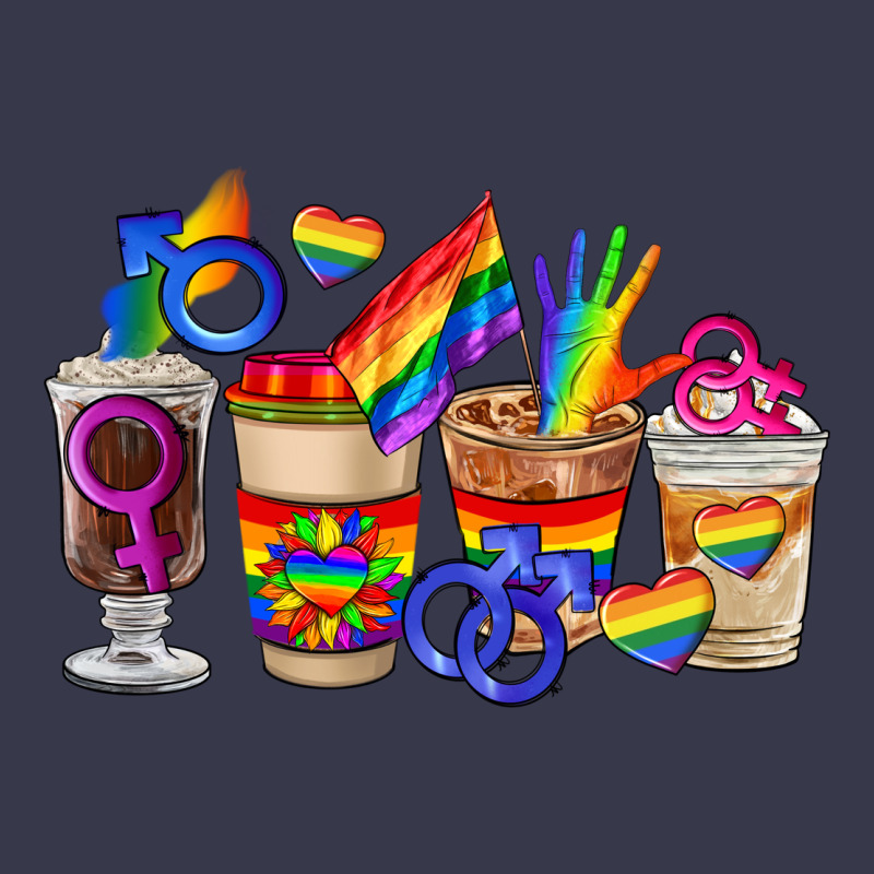 Lgbt Coffee Cups Long Sleeve Tee by FaDigitalArtStudio | Teevron