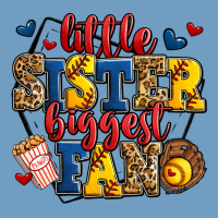 Little Sister Biggest Fan Softball Urban Heavy Tee | Teevron