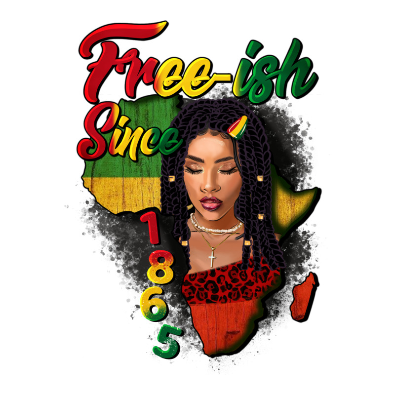 Free-ish Since 1865 Black Woman Long Sleeve Tee by FaDigitalArtStudio | Teevron