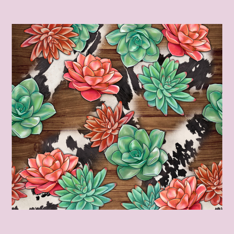 Succulents And Cowhide Ladies Tee by TumblerDesignByShophia | Teevron