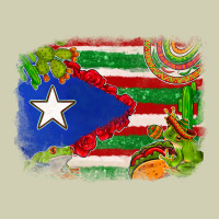 Mexico And Puerto Rico Flag Heavy Core Tee | Teevron