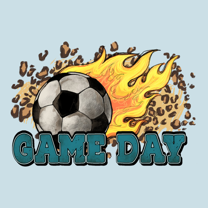 Game Day Soccer Leopard Flames Fireball Ladies Tee by HowdyJamesFarm | Teevron