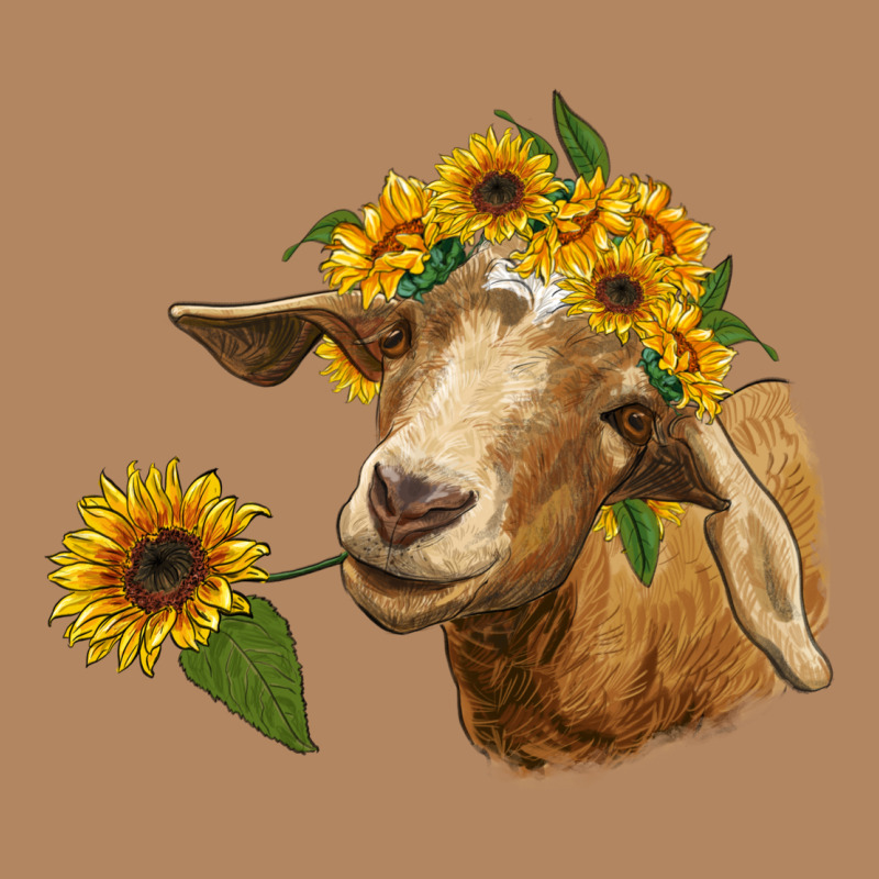 Goat With Sunflower Long Sleeve Tee by RanaPortraitStore | Teevron