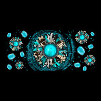 Turquoise Gemstone Sunflower Urban Hoodie | Teevron