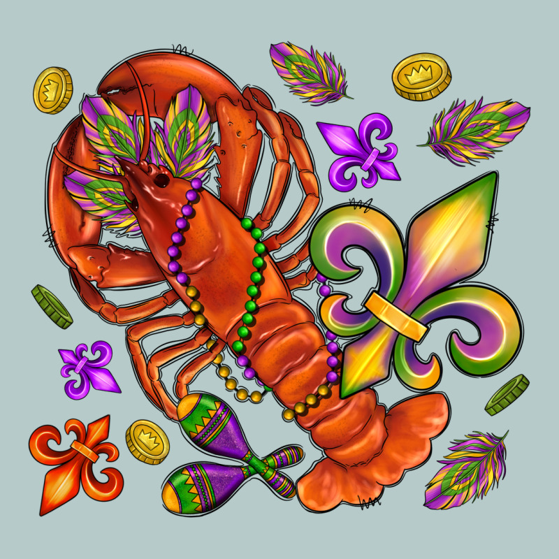 Crawfish And Fleur De Lis Heavy Core Tee by NancyCooperArtShop | Teevron