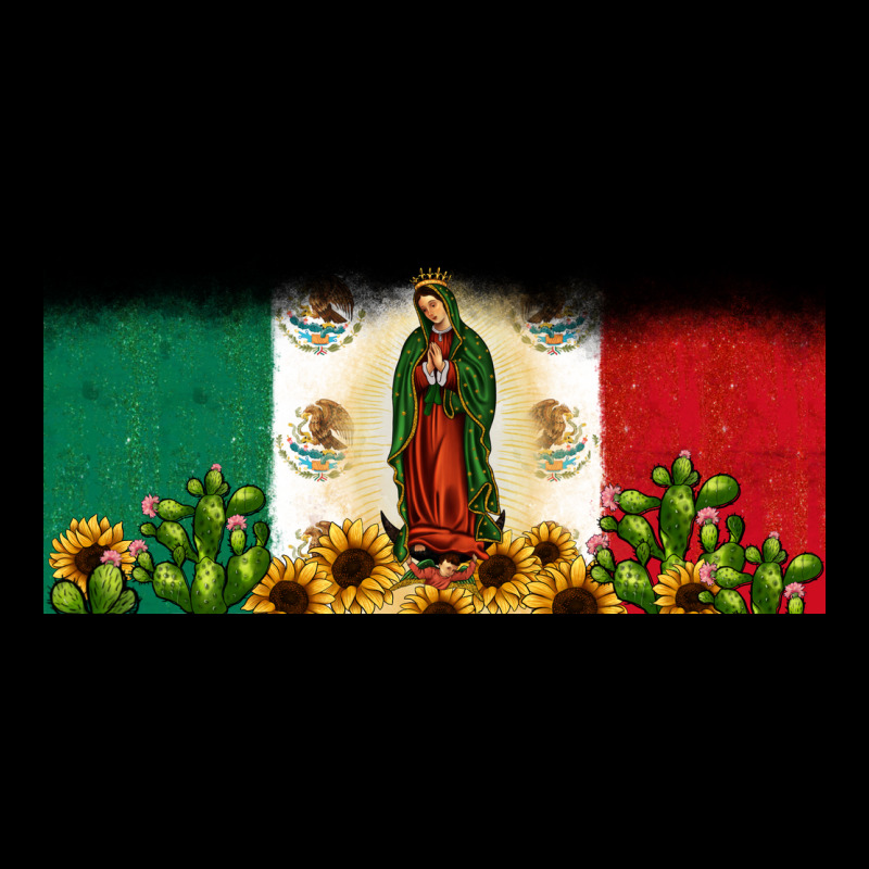Lady Of Guadalupe Mexican Flag Urban Hoodie by JahusDesignShop | Teevron