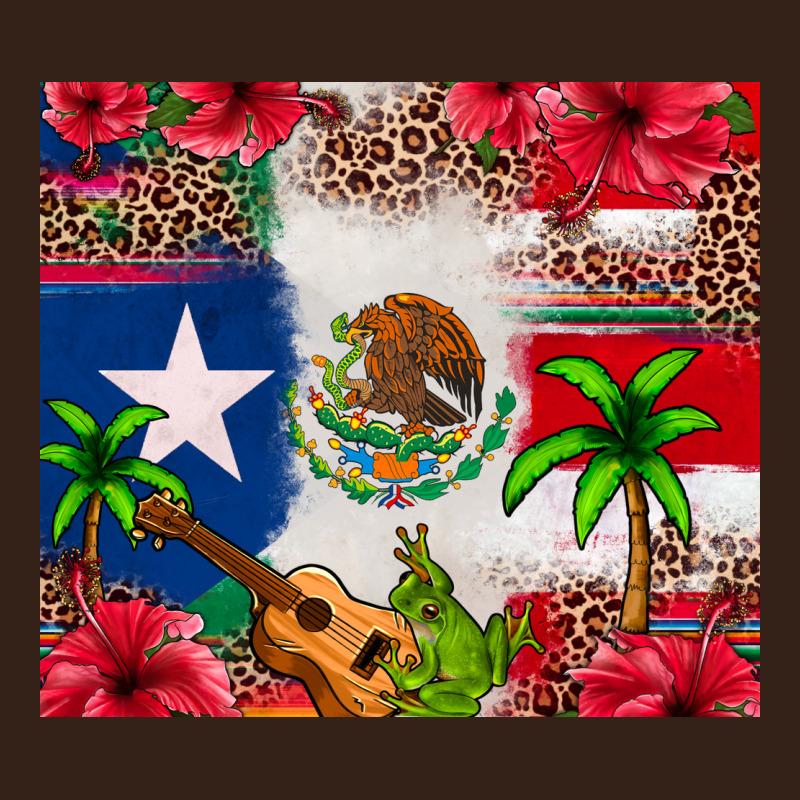 Mexican And Puerto Rico Flag Heavy Core Tee by texasbilliewilder | Teevron