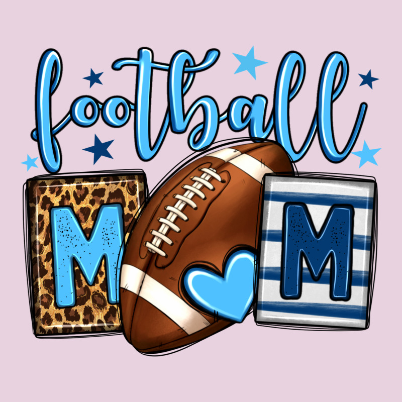 Football Mom Blue Team Color Ladies Tee by HowdyJamesFarm | Teevron