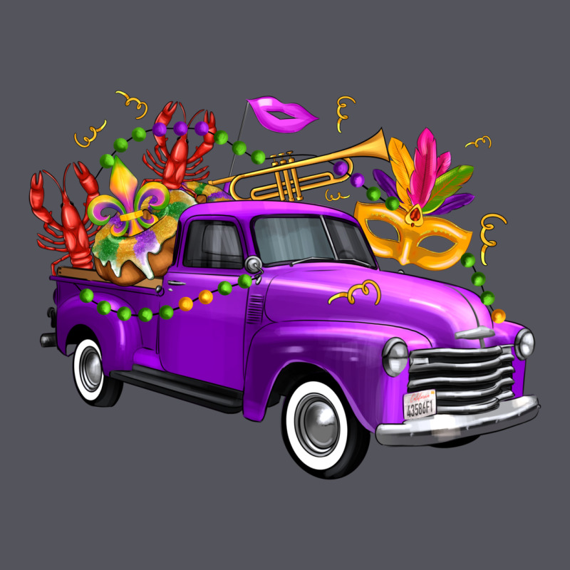 Mardi Gras Truck King's Cake Vintage Hoodie by FaDigitalArtStudio | Teevron