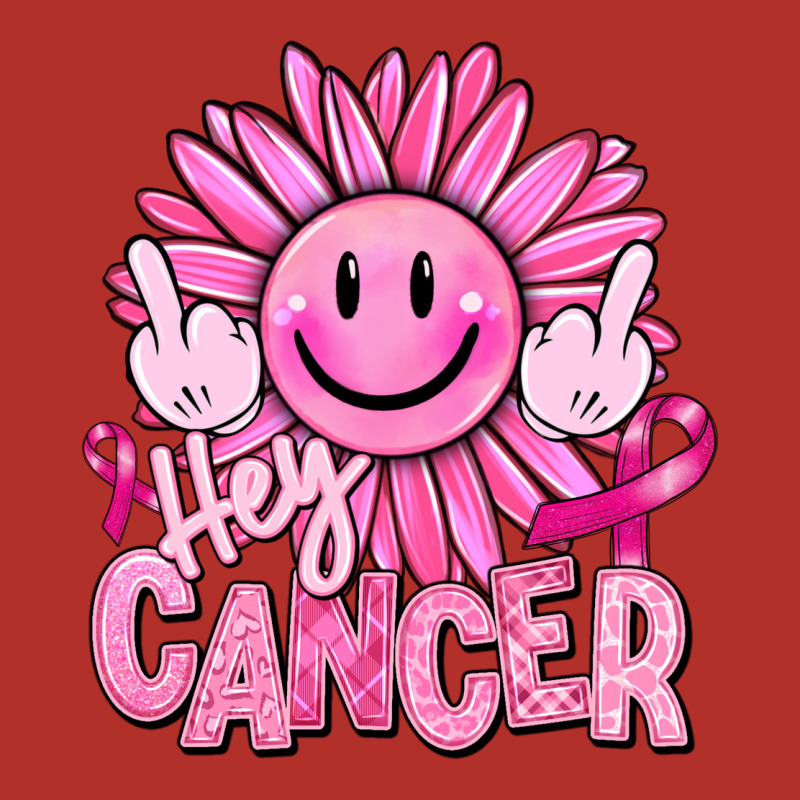 Hey Cancer Smiley Face Breast Cancer Premium Hoodie by RanaPortraitStore | Teevron