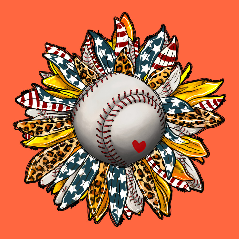 Baseball Sunflower Premium Hoodie by CowhideDigitalArt | Teevron