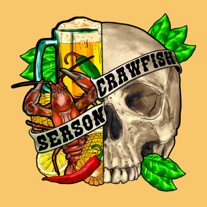 Skull Crawfish Season Vintage Hoodie by FaDigitalArtStudio | Teevron