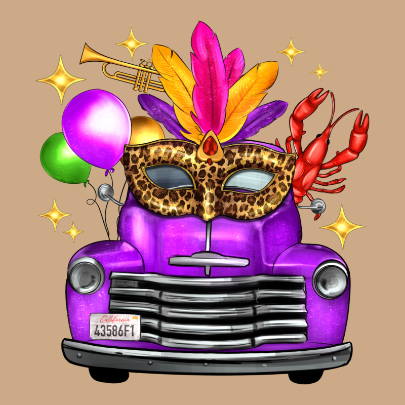 Mardi Gras Truck Leopard Mask Vintage Hoodie by FaDigitalArtStudio | Teevron