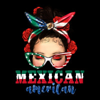 Mexican American Messy Bun Heavy Core Tee | Teevron