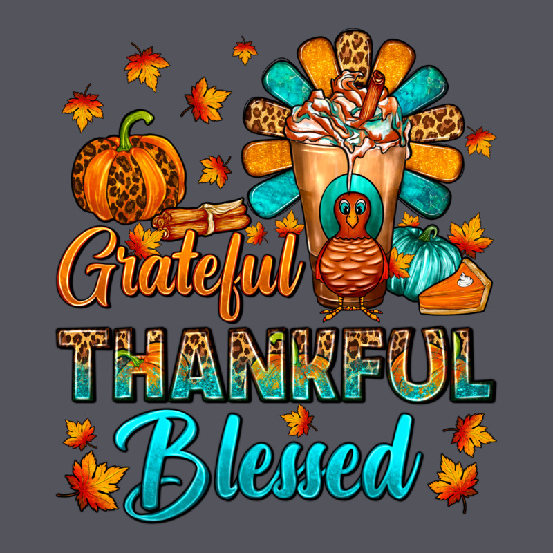 Grateful Thankful Blessed Thanksgiving Cold Drink Vintage Hoodie by FaDigitalArtStudio | Teevron