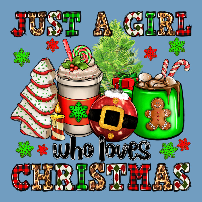 Just A Girl Who Loves Christmas Urban Heavy Tee by OliviaCreatesArt | Teevron