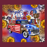 Fourth Of July Sunflowers Truck Long Sleeve Tee | Teevron