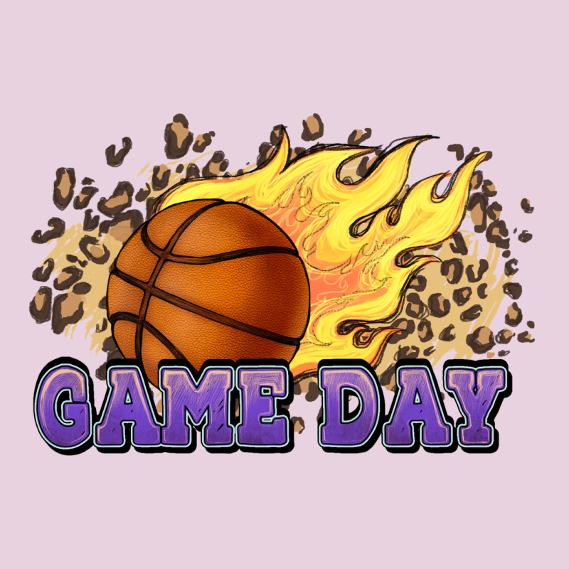 Game Day Basketball Leopard Flames Fireball Ladies Tee by HowdyJamesFarm | Teevron