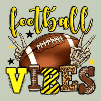 Football Vibes Yellow And Black Team Color Classic Tee | Teevron