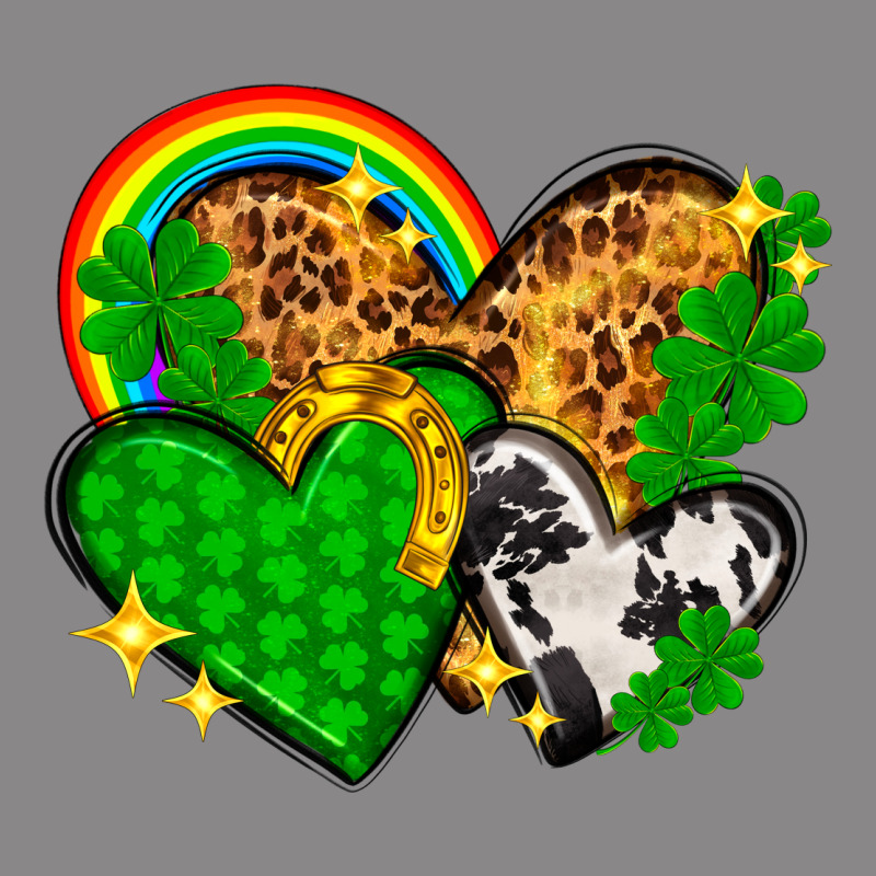 St. Patrick's Day Hearts With Leopard Vintage Tee by HowdyJamesFarm | Teevron