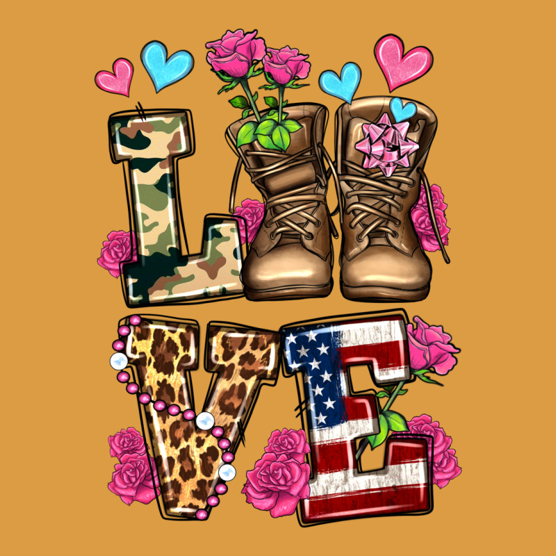 Love Valentine's Day Army Boots Olivia Urban Heavy Tee by OliviaCreatesArt | Teevron
