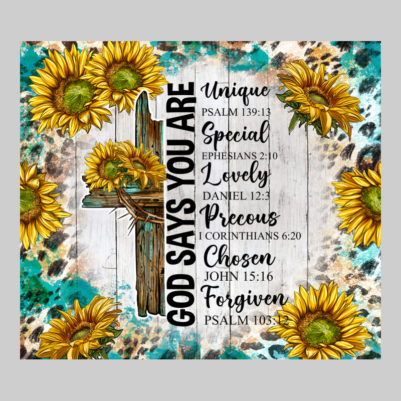 God Says You Are With Sunflower Premium Tee by TumblerDesignByShophia | Teevron