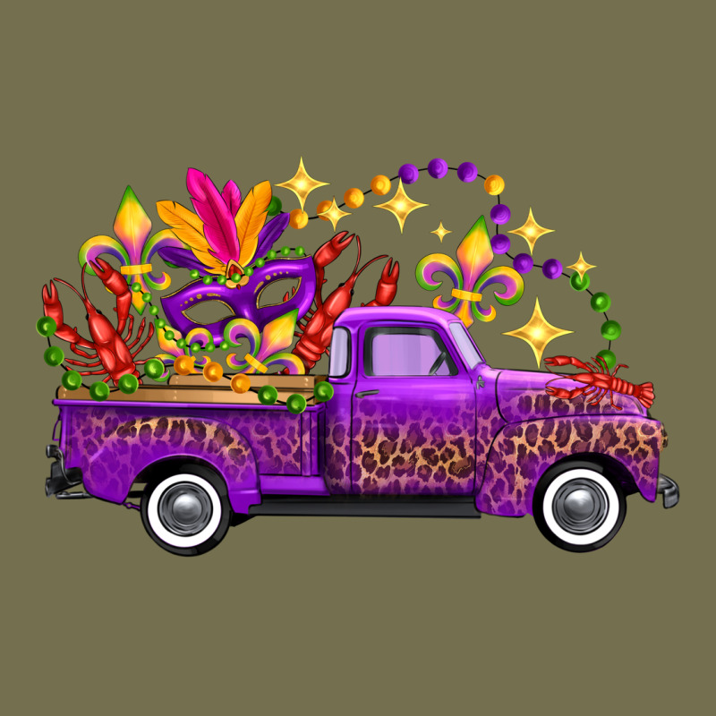 Mardi Gras Leopard Truck Vintage Hoodie by FaDigitalArtStudio | Teevron