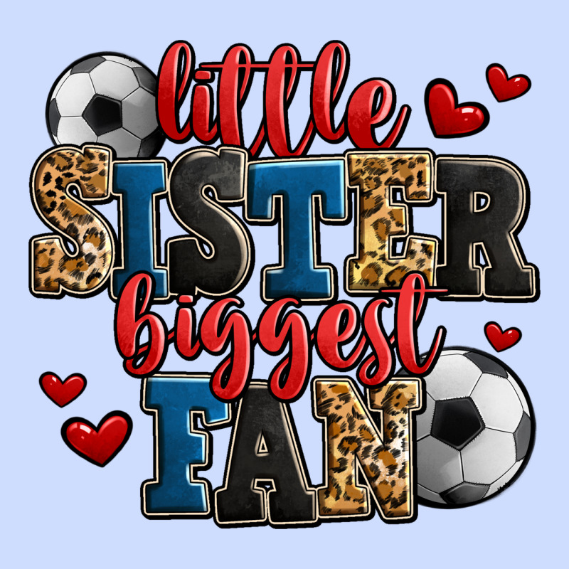 Little Sister Biggest Fan Soccer Urban Heavy Tee by Jasminsmagicworld | Teevron