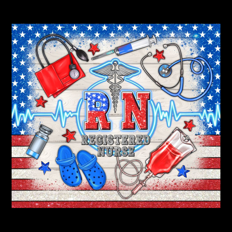 American Memorial Day Rn Registered Nurse Ladies Tee by TumblerDesignByShophia | Teevron