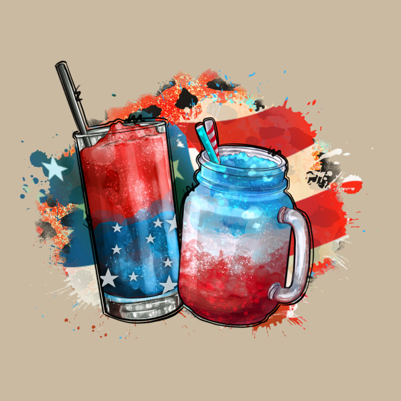 Red White And Blue Slushy Cocktail Long Sleeve Tee by FaDigitalArtStudio | Teevron