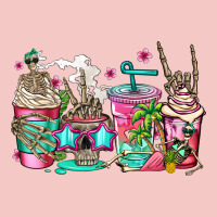 Skeleton Summer Coffee Cups Urban Heavy Tee | Teevron