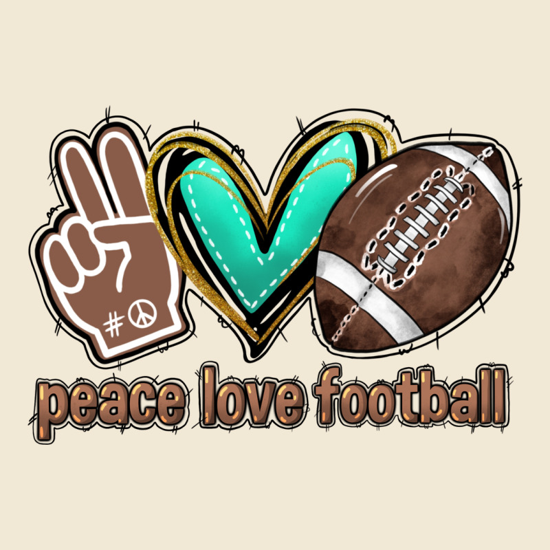 Peace Love Football Ladies Tee by HowdyJamesFarm | Teevron