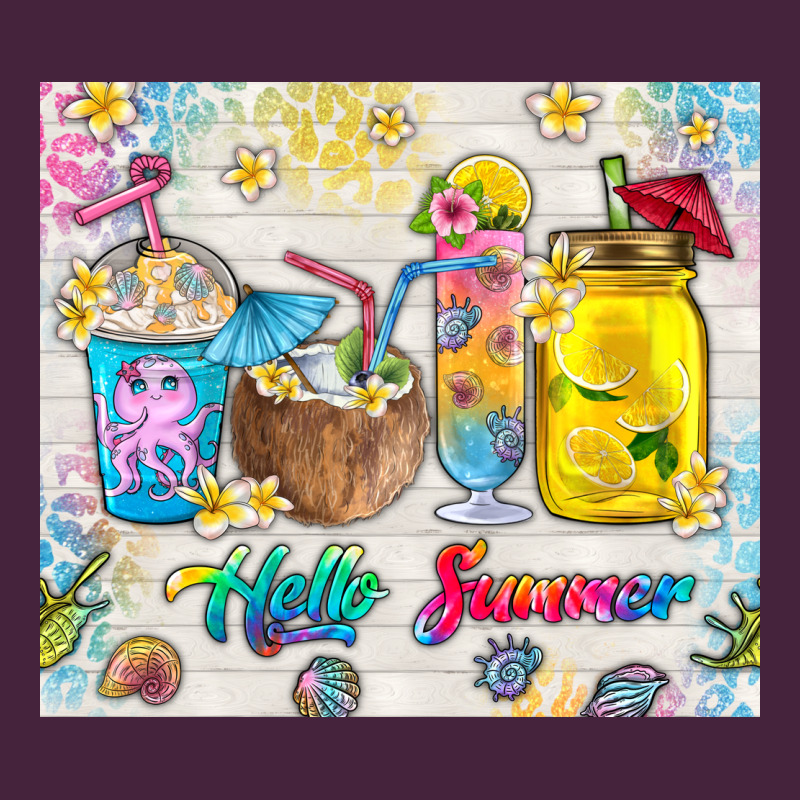 Hello Summer Coffee Cups Premium Tee by TumblerDesignByShophia | Teevron