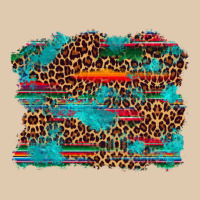 Western Serape Leopard Bull Skull Turquoise  Background Heavyweight Sweatshirt | Teevron