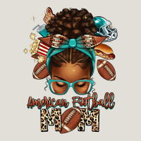 American Football Mom Afro Messy Bun Heavy Core Tee | Teevron