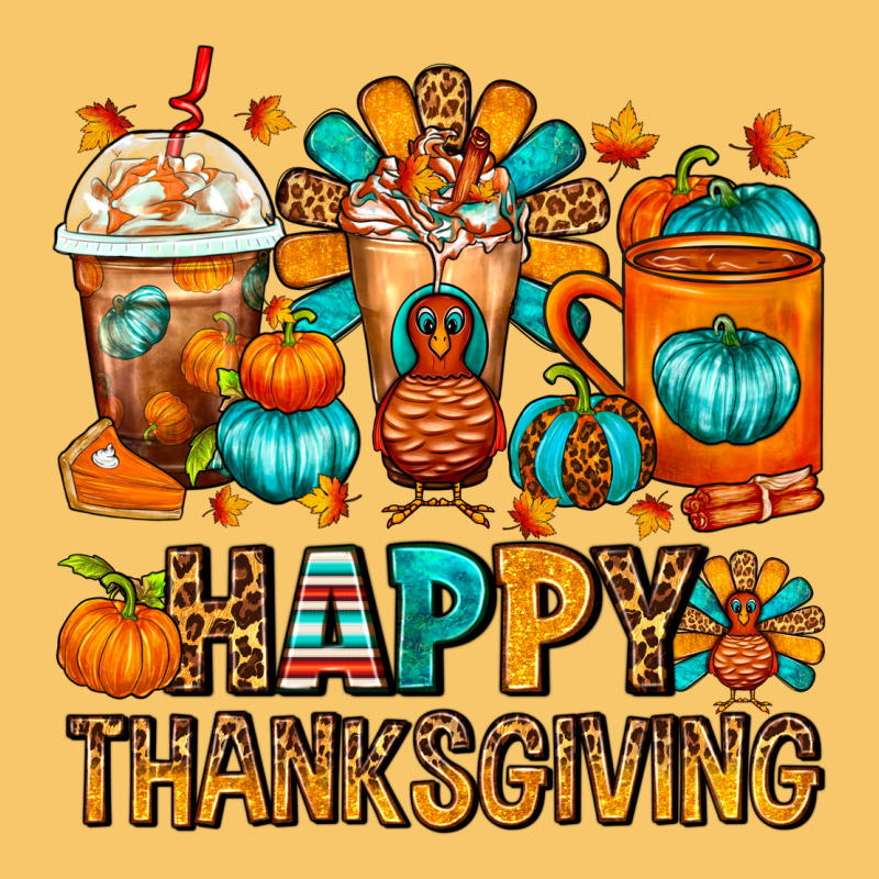 Happy Thanksgiving Coffee Cups Vintage Hoodie by FaDigitalArtStudio | Teevron