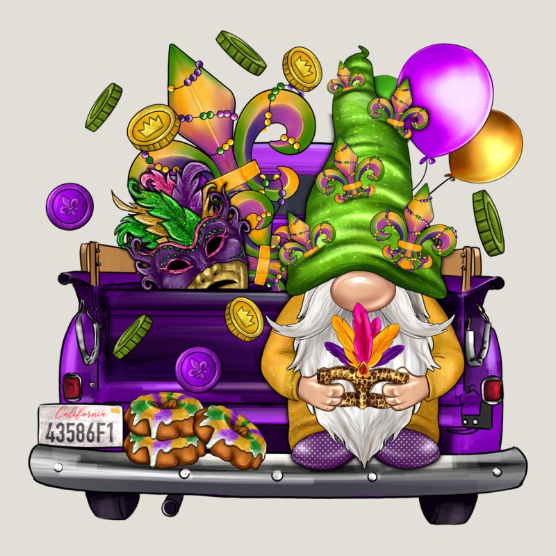 Mardi Gras Gnome On The Truck Heavy Core Tee by NancyCooperArtShop | Teevron