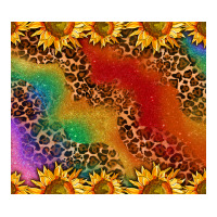 pride sunflower  rainbow leopard | Teevron