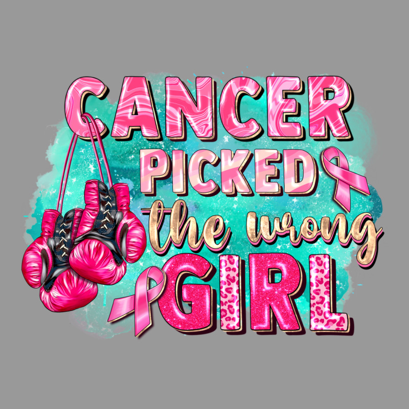 Cancer Picked The Wrong Girl Breast Cancer Vintage Hoodie by FaDigitalArtStudio | Teevron