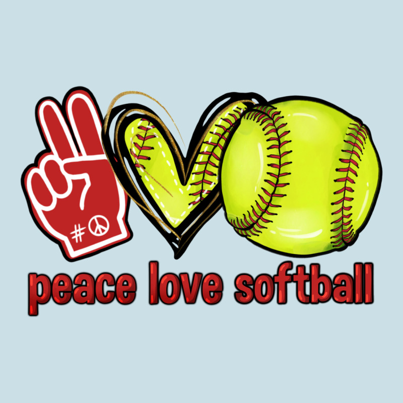 Peace Love Softball Ladies Tee by HowdyJamesFarm | Teevron