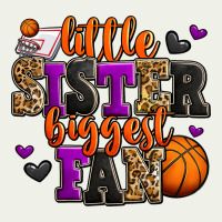 Little Sister Biggest Fan Basketball Urban Heavy Tee | Teevron