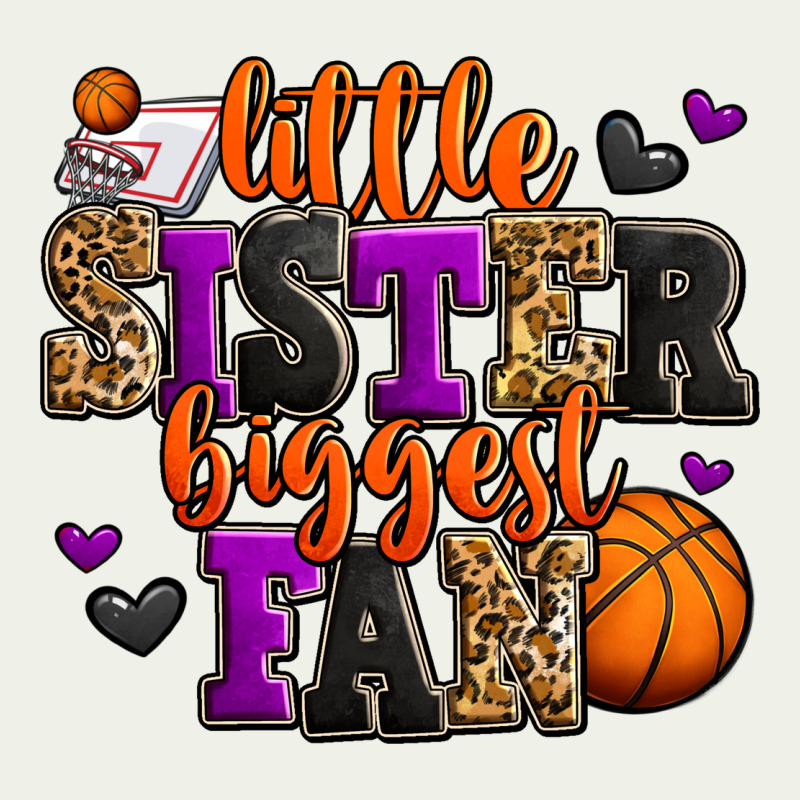 Little Sister Biggest Fan Basketball Urban Heavy Tee by Jasminsmagicworld | Teevron