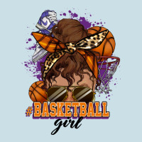 Messy Bun Basketball Girl Ladies Tee | Teevron