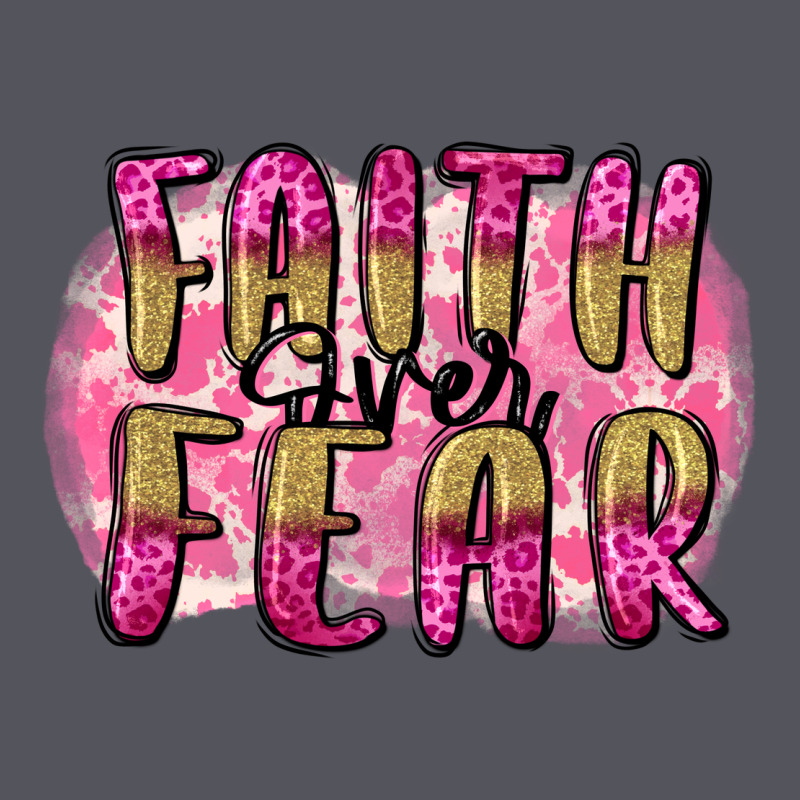Faith Over Fear  Breast Cancer Awareness Vintage Hoodie by FaDigitalArtStudio | Teevron