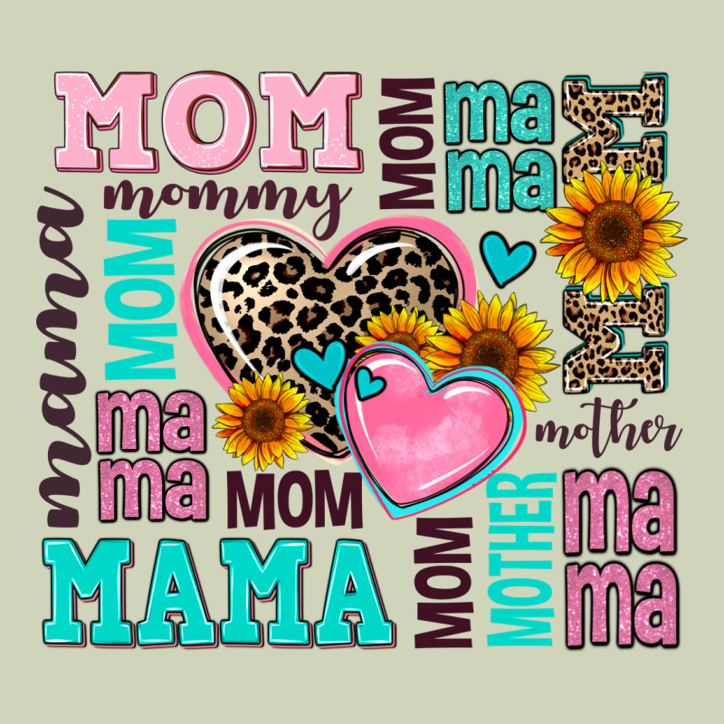 Mom Mama Mommy With Hearts Heavyweight Hoodie by AdoDesignShop | Teevron