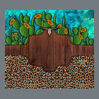 Custom Cactus And Sunflowers Leopard Turquoise Heavyweight Sweatshirt | Teevron