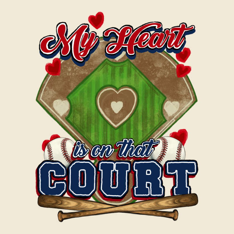 My Heart Is On That Court Baseball Ladies Tee by HowdyJamesFarm | Teevron