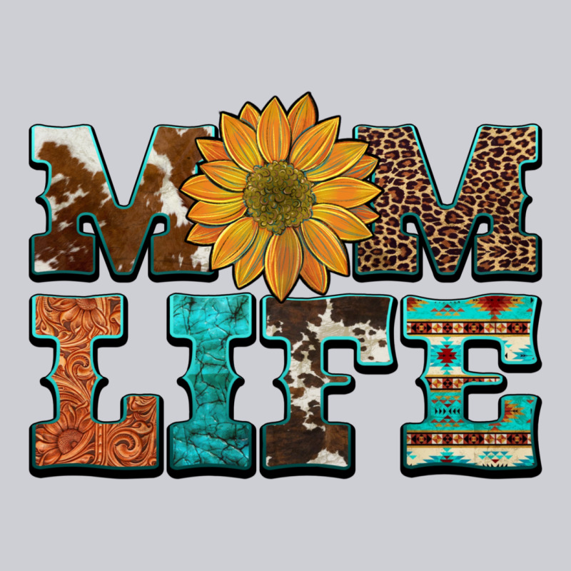 Western Cowhide Leopard Turquoise  Leather Aztec Sunflower Mom Heavyweight Sweatshirt by Artiststas | Teevron