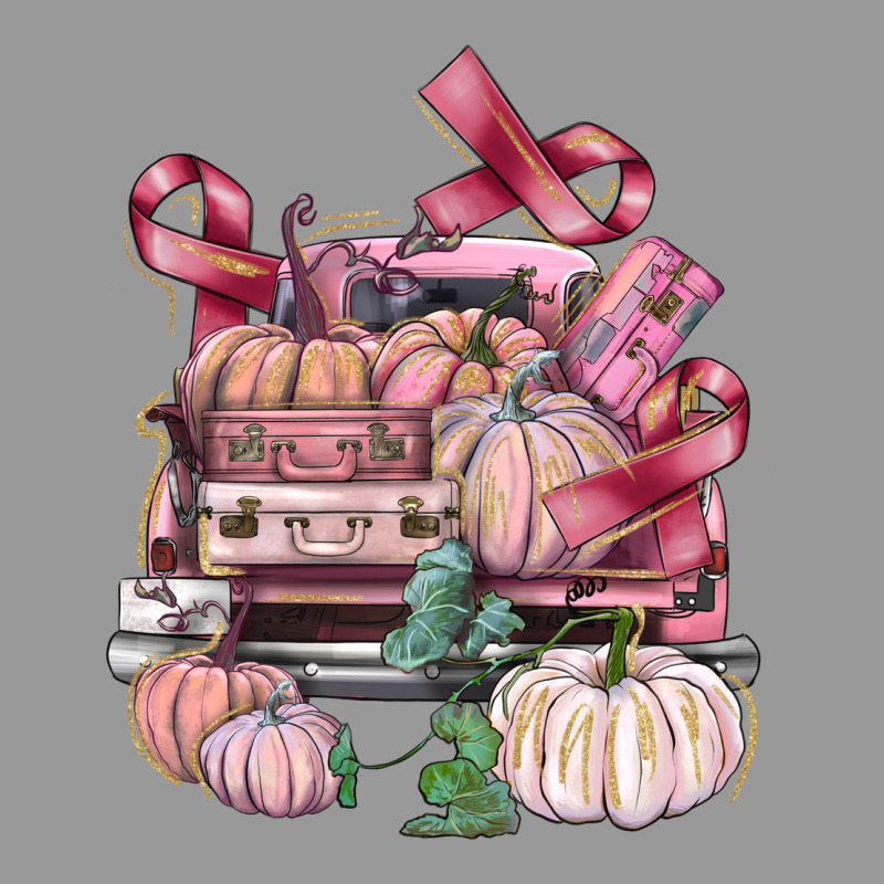 Breast Cancer Truck With Pumpkins Vintage Hoodie by FaDigitalArtStudio | Teevron