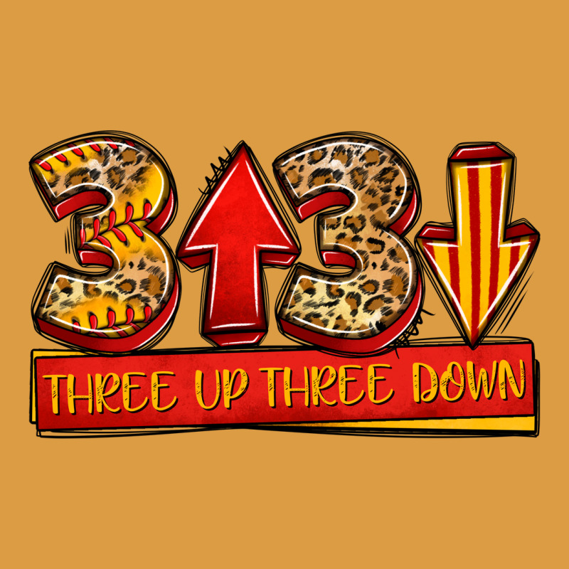 Three Up Three Down Softball Urban Heavy Tee by Jasminsmagicworld | Teevron
